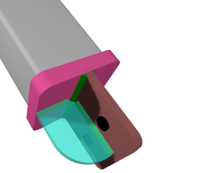Vue 3D d'un assemblage de bracon
